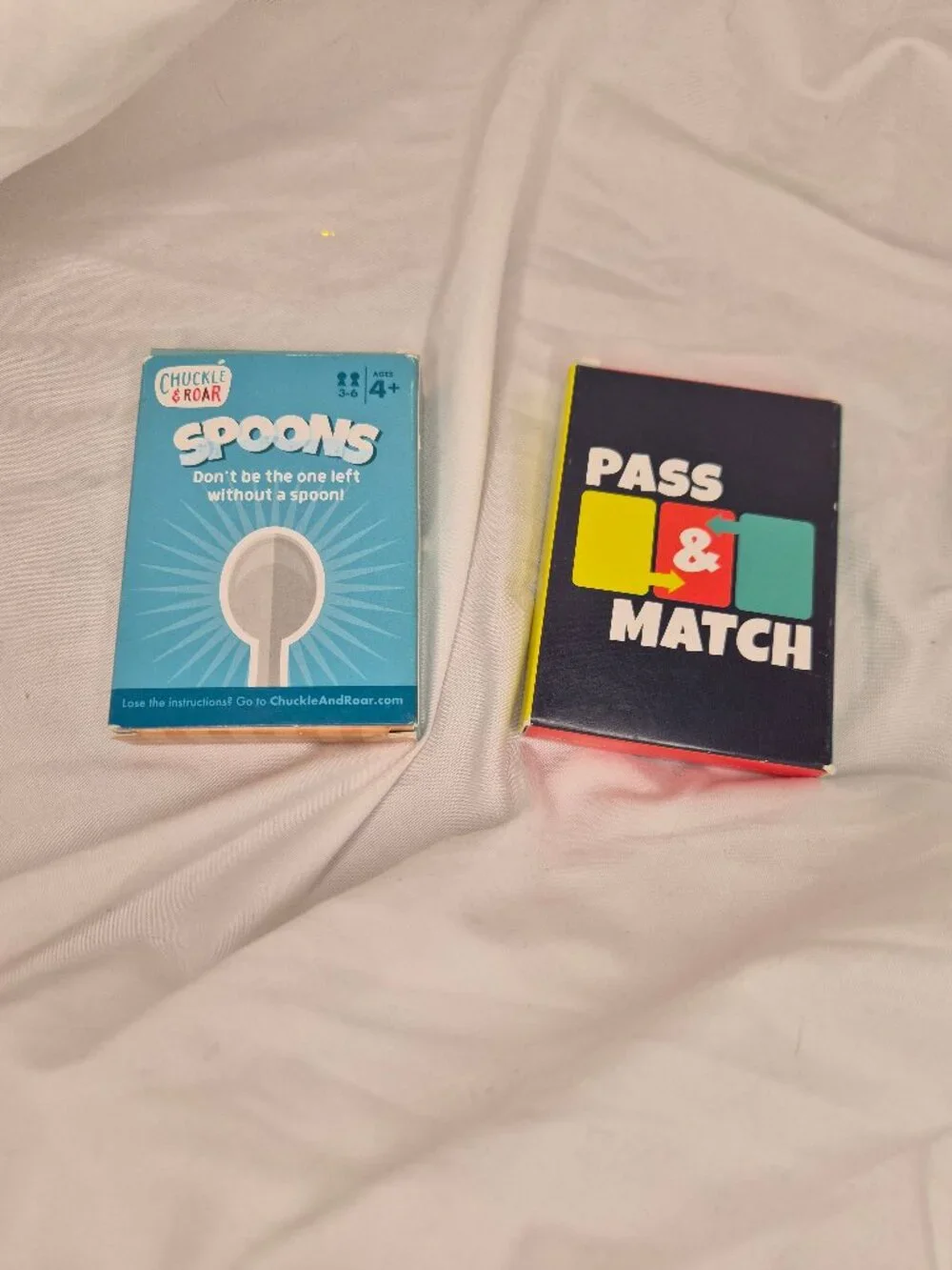NIP Chuckle & Roar Card Game Bundle - Spoons & Pass & Match - Kids Games SEALED